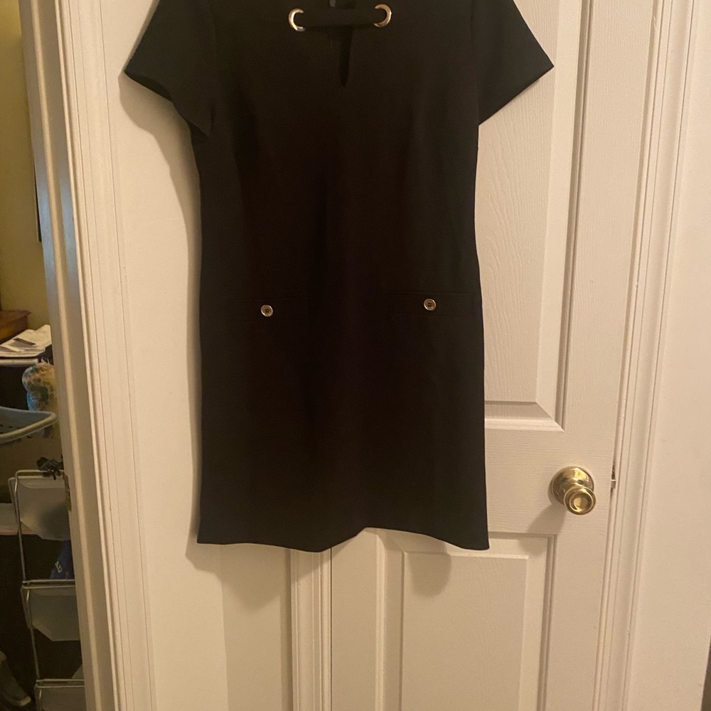 Tommy Hilfiger Black Mini Dress with silver Details